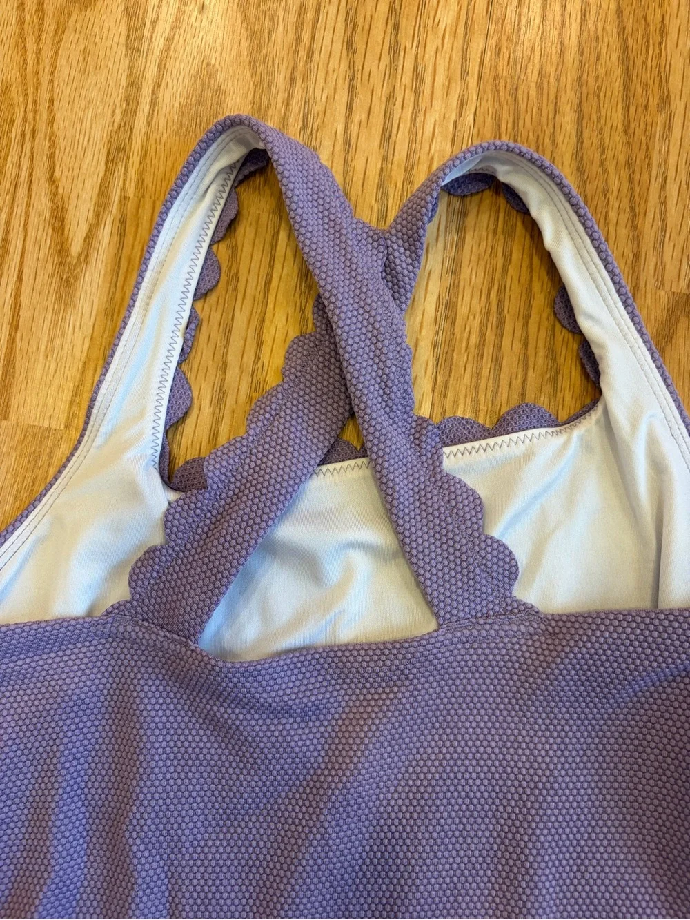Old Navy Lavender Textured One-Piece Swimsuit